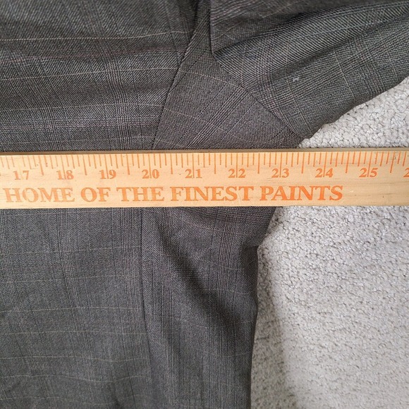 Jos A Bank Jacket Mens 46L Brown Plaid Blazer Wool Cashmere 2‎ Button Suit Coat - Picture 12 of 16